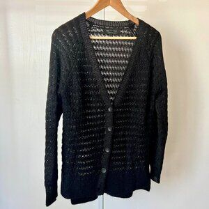 RAG & BONE Alpaca & Viscose Open Knit Buttoned Cardigan Sweater, Sz XS